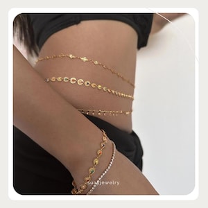 Steel Waist Chain for Women, Boho Belly Chain, Trendy Body Jewelry, Festival Beach Accessories