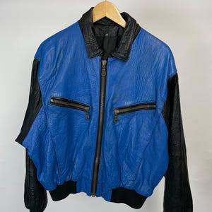 Vintage 80s Bomber Leather Jacket
