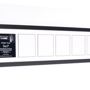 5x7 - 3 4 5 6 7 8 9 Opening Black Picture Frame with Multi Opening Collage Mat for your Personalize Name, Photographs or Art