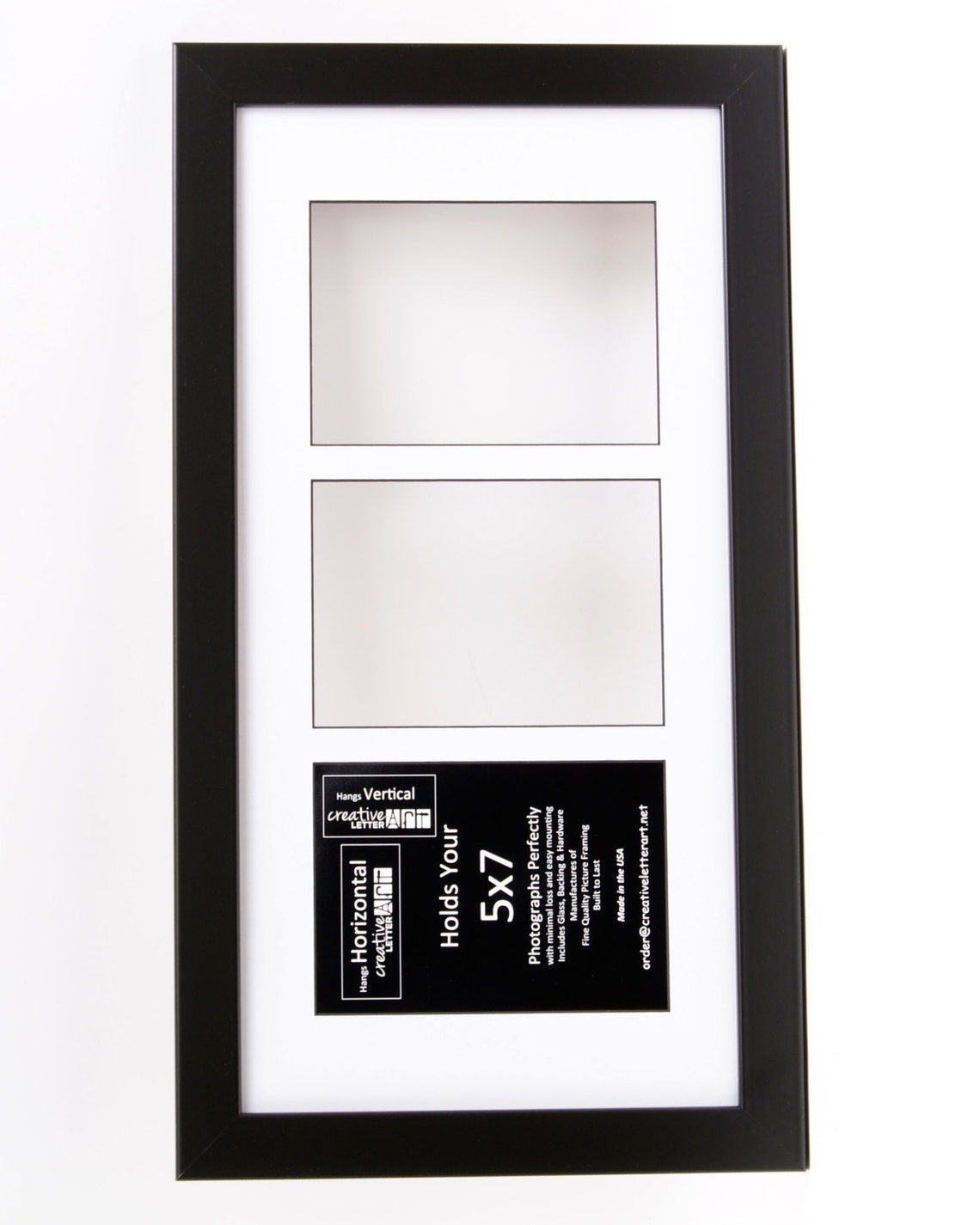 5x7 Black 3 Opening Picture Frame With 10 by 20 Inch Collage Etsy