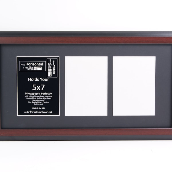 5 x 7 meerdere 3 4 5 6 7 8 9 10 mahonie fotolijst met Matting, Multi Opening fotocollage Frame openen