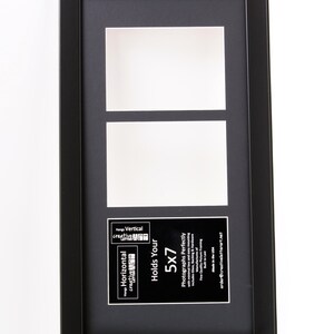 5x7 Black 3 Opening Picture Frame With 10 by 20 inch Collage Mat to hold your 5x7 photographs for your Name, Photography, Art & Wedding image 4