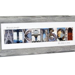 Framed Nature Wedding Sign - Last Name Picture Frame Personalized Wedding Gift, Graduation or Newborn ~ Exclusively by Creative Letter Art©