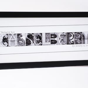Personalize Wedding Gift Name in Architecture from original Alphabet Photograph Letters for Personalized Gift, Anniversary, Baby Name