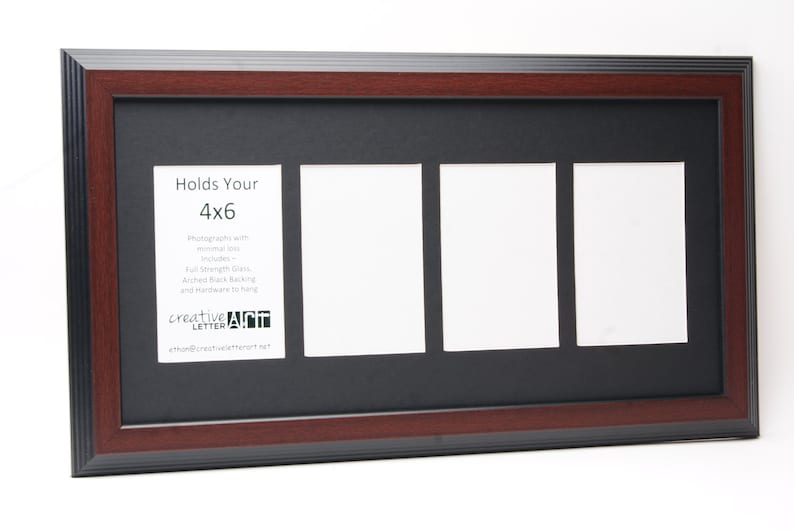 4x6 Multiple 4 Opening Picture Frame With 10x20inch Mat to Etsy