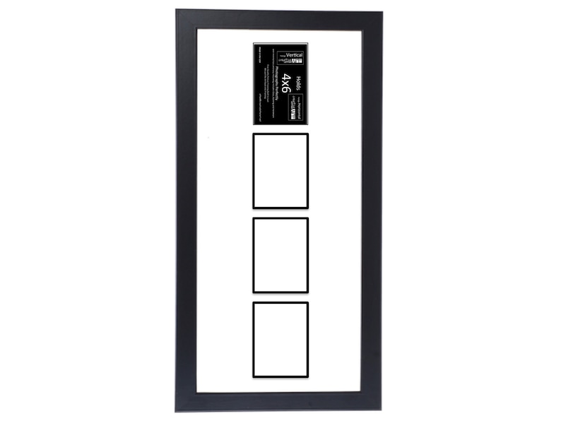 4x6 Vertical Multiple 2 3 4 5 6 Opening Black Picture Frame Image 0