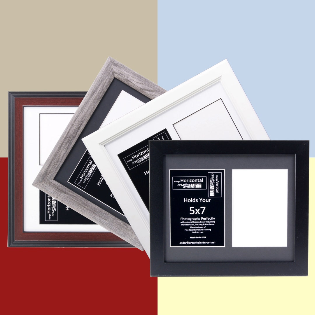 5x7 Multiple 2 Opening Picture Frames With 10x12 Collage Mat for ...