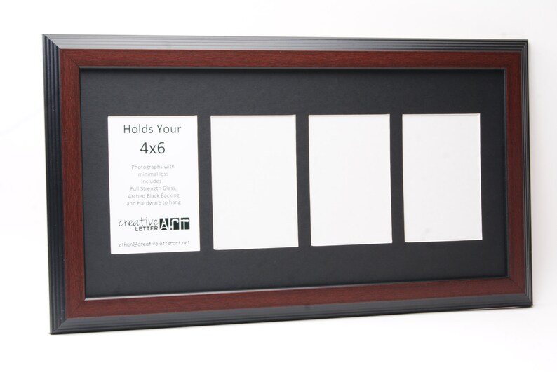 4 Multi Opening 10x20 Picture Frame With Mat to Hold 4 X 6 Etsy