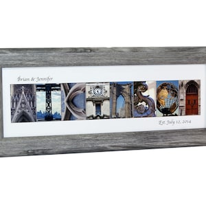 WEDDING GIFT IDEA for couples - Framed Family Name Sign, Wedding Reception Decoration, Gift for Her ~ Exclusively by Creative Letter Art©