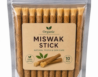 Organic Miswak Sticks, Natural Teeth Cleaning Stick, Traditional Wooden Toothbrush, Herbal Oral Care Stick, Eco Friendly Islamic Gift
