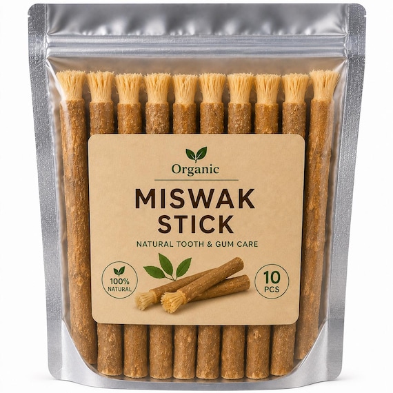 10+ Organic Miswak Sticks, Natural Teeth Cleaning Stick