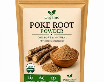 Organic Poke Root Powder (Phytolacca americana) | Premium Botanical Powder | Natural Dried Root Powder | Herbal Craft Ingredient
