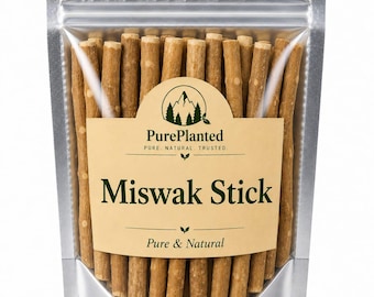 Organic Miswak Sticks, Natural Teeth Cleaning Stick, Traditional Wooden Toothbrush, Herbal Oral Care Stick, Eco Friendly Islamic Gift