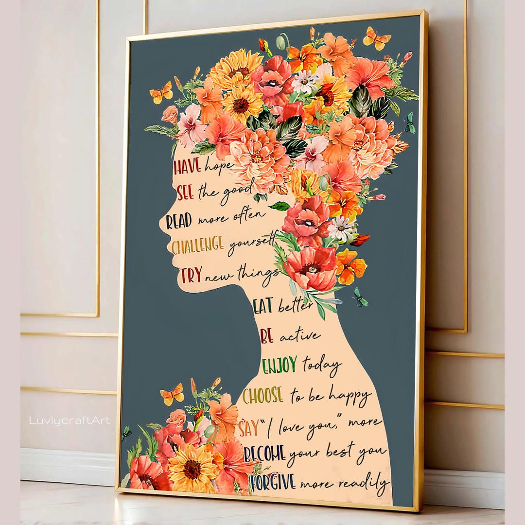 Mental Health Affirmations Poster, Therapist Office Decor Wall Art ...