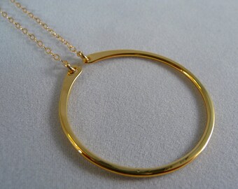 V E R Y LUCKY HORSESHOE - Large Gold Vermeil/Gold Fill Horseshoe Pendant by Mandy Lemig