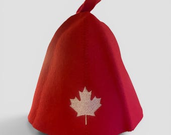 100% Wool Sauna Hats – Embroidered Logo – One Size Fits All (Unisex)