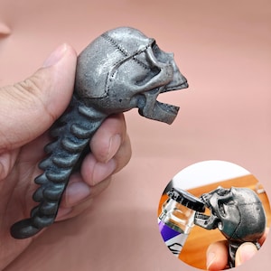 Wooden World - Tappo per Bottiglia a Forma di Teschio, Tappo in Ceramica per Vino e Bevande, Decorativo e Riutilizzabile, Ideale per Halloween, Feste, casa o Come Regalo