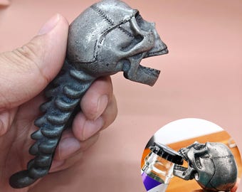 Abrebotellas con forma de calavera: herramienta de bar para fiestas góticas de Halloween.