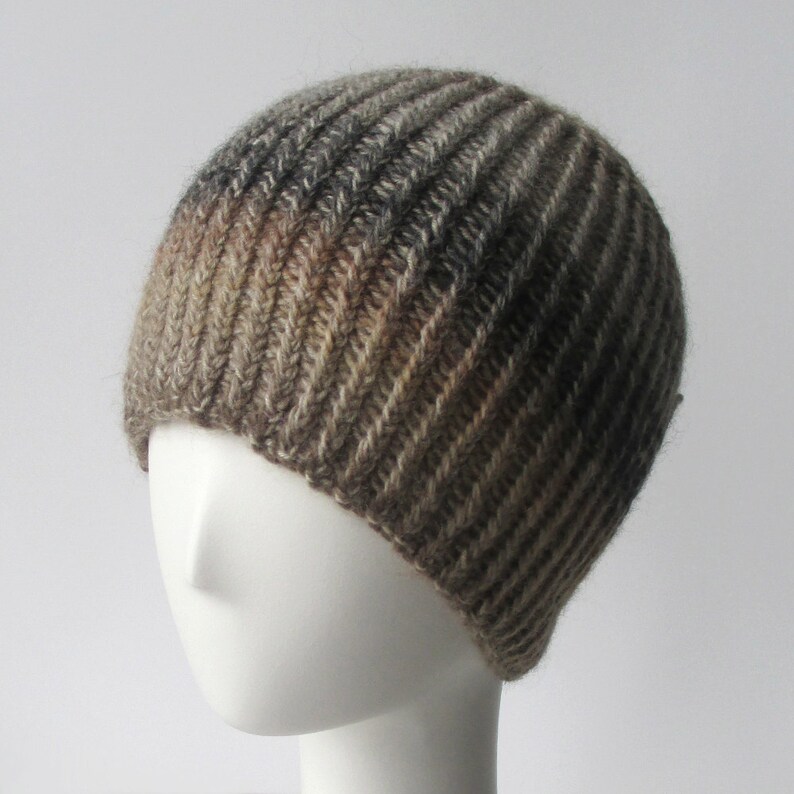 Knit Hat Pattern // Twisted Rib Reversible Hat // Pattern Only - Etsy