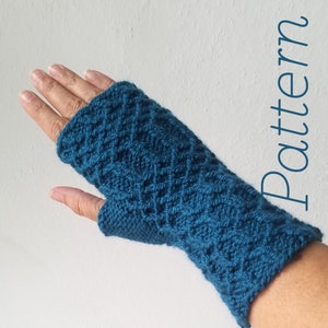 Knit Pattern | Maille Fingerless Mitts | Digital PDF Download