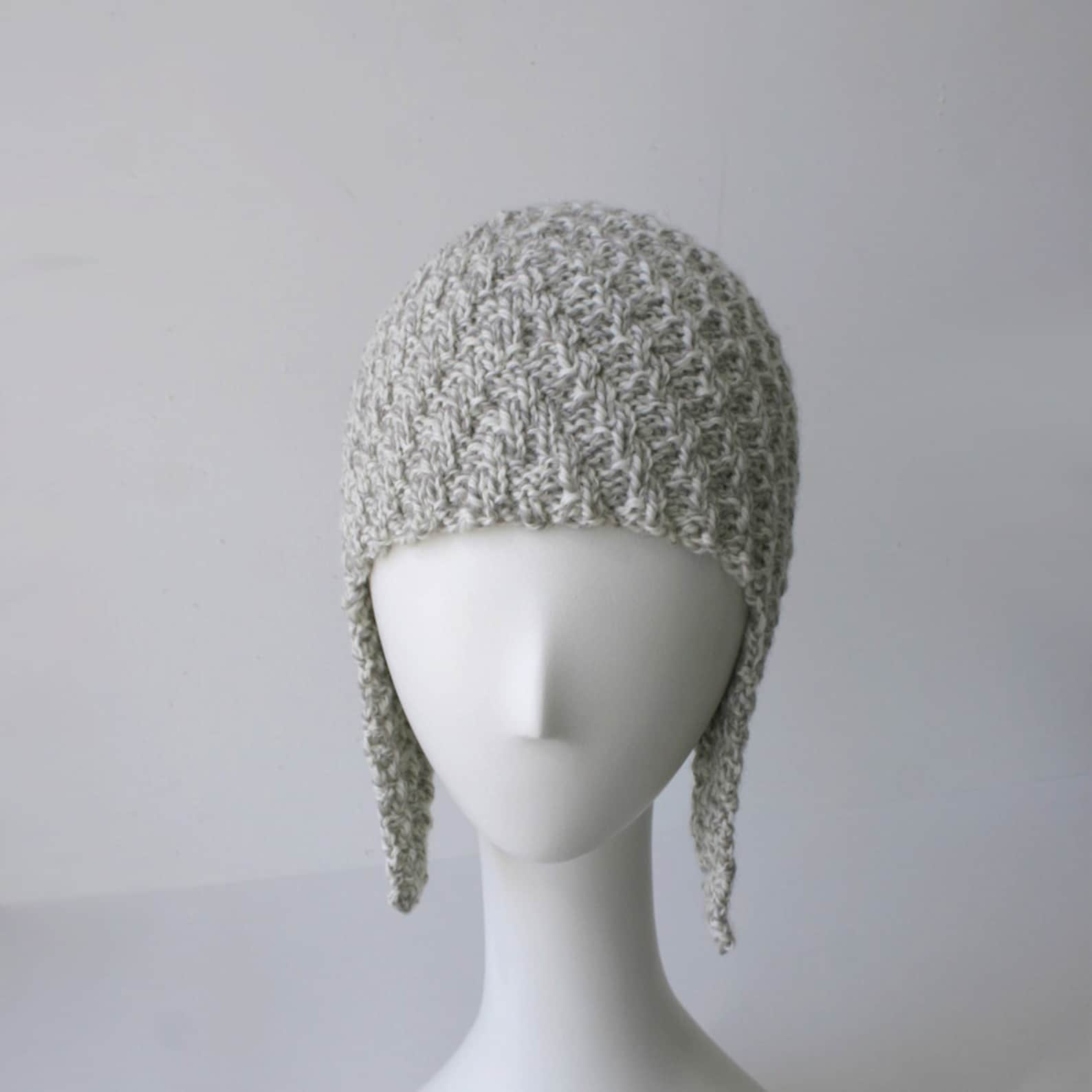 Knit Hat Pattern // Herringbone Rib Aviator Hat // Pattern Etsy