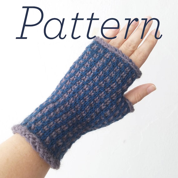 Knit Fingerless Gloves Pattern Graph Paper Mitts Pattern Etsy