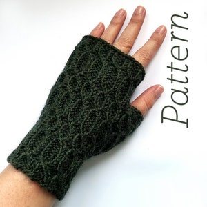 Knit Pattern | Ironwork Fingerless Mitts | Digital PDF Download