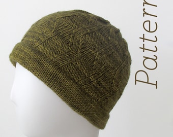 Knit Pattern | ZigZag Swirl Hat | Digital PDF Download