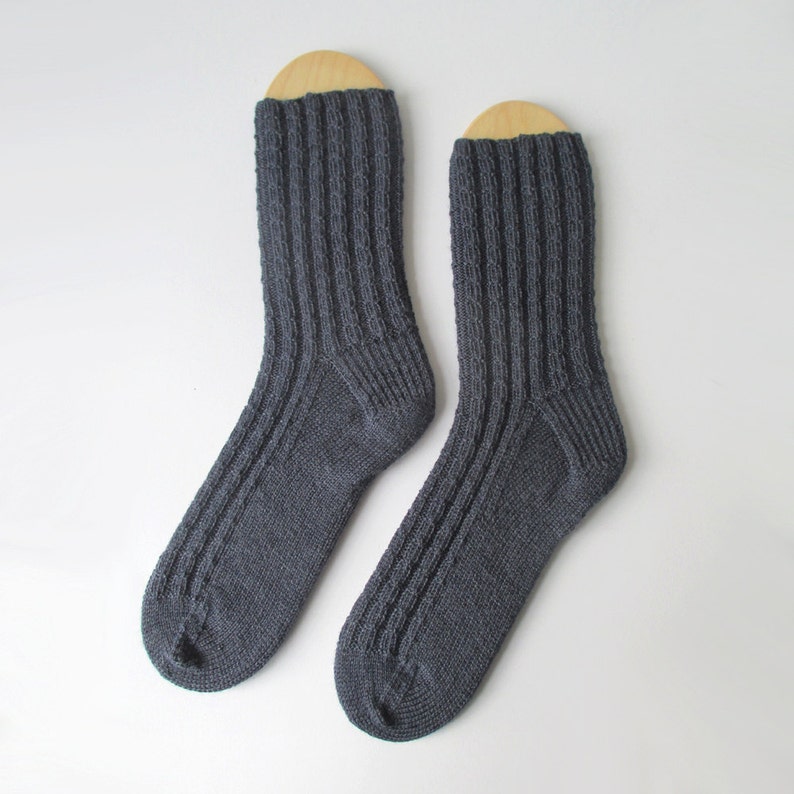 Knit Socks Pattern // Men's Simple Ribbed Sock Pdf Pattern Etsy