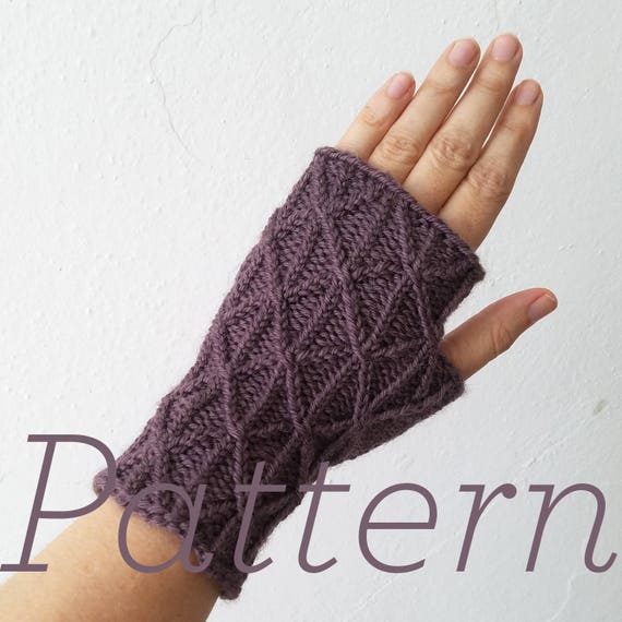 Knit Fingerless Gloves Pattern Rhombic Mitts Pattern Only Pdf Download Knit Fingerless Gloves Pattern Rhombic Mitts Pattern Only Pdf Download