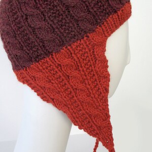 Knit Hat Pattern // Gingerbread Icing Ear Flap Hat // pattern only // DIGITAL PDF Download image 4