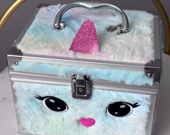 Boîte au trésor personnalisée de licorne : organisateur de cosmétiques et de bijoux pour filles
