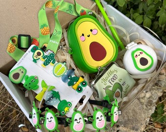 Caja de regalo de aguacate para niñas pequeñas