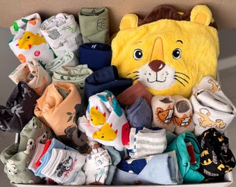 Boîte mystère vêtements pour bébé garçon 0-12 mois, lot de vêtements pour bébé garçon, paquet de vêtements d'occasion