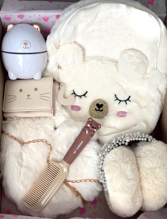Bear Gift Box for Teenage Girls, Girl Birthday Gift Basket, Presents Girls Boxes for Tween Girl