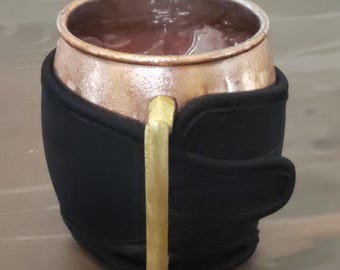 Black MUGKiNi™: Neoprene Drink Wrap - Tapered Strap