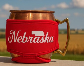 Nebraska MUGKiNi™: Neoprene Drink Wrap - State Pride