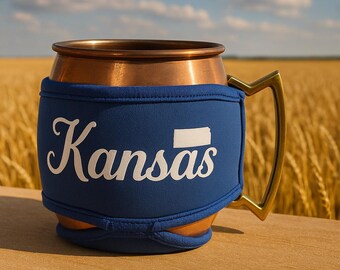Kansas MUGKiNi™: Neoprene Drink Wrap - State Pride