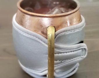 Silver MUGKiNi™: Neoprene Drink Wrap - Tapered Strap