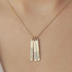 Summer Necklace, 14K Gold Personalized Bar Necklace, Bar Necklace, Bar Set, Gold Bar Necklace, Christmas Gift