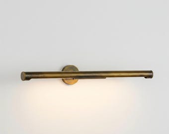 Aplique de pared de latón para cuadros: iluminación de pared moderna de mediados de siglo para decoración