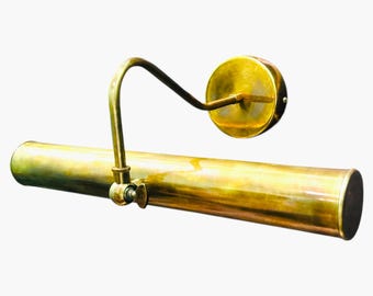 Solid Brass Picture Light - Vintage Style Wall Lighting - 15 inch