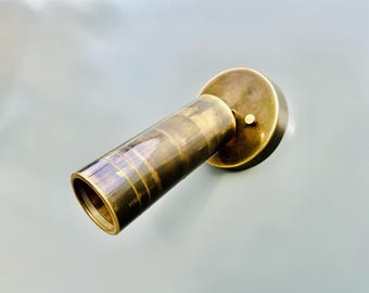 Adjustable Raw Brass Wall Sconce: Modern Spotlight Accent Light