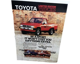 1987 Toyota Limited Edition Truck Original Print Ad vintage 80s