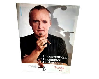 1999 Punch Cigars Ad Dennis Hopper Unconventional Vintage Print Ad Advertisement