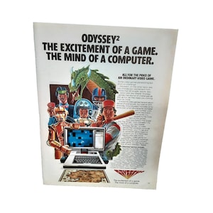 Vintage Odyssey2 Video Game System Ad Retro 1981 Computer Gaming Print 8.5x11