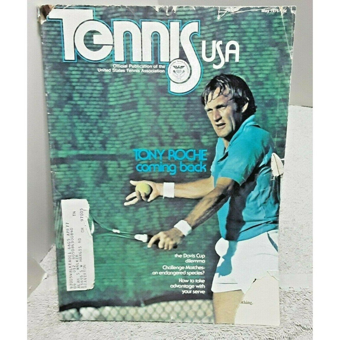 Tony Roche Autograph Tennis USA Magazine May 1976 Tony Roche Plus Davis Cup - Etsy