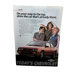 Original 1984 Chevy Cavalier Type 10 Ad – Retro GM Magazine Advertisement