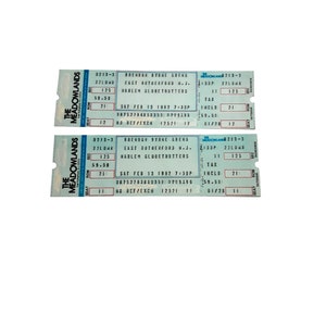 1982 Harlem Globetrotters Brendan Byrne Arena 2 Full Unused Tickets Vintage