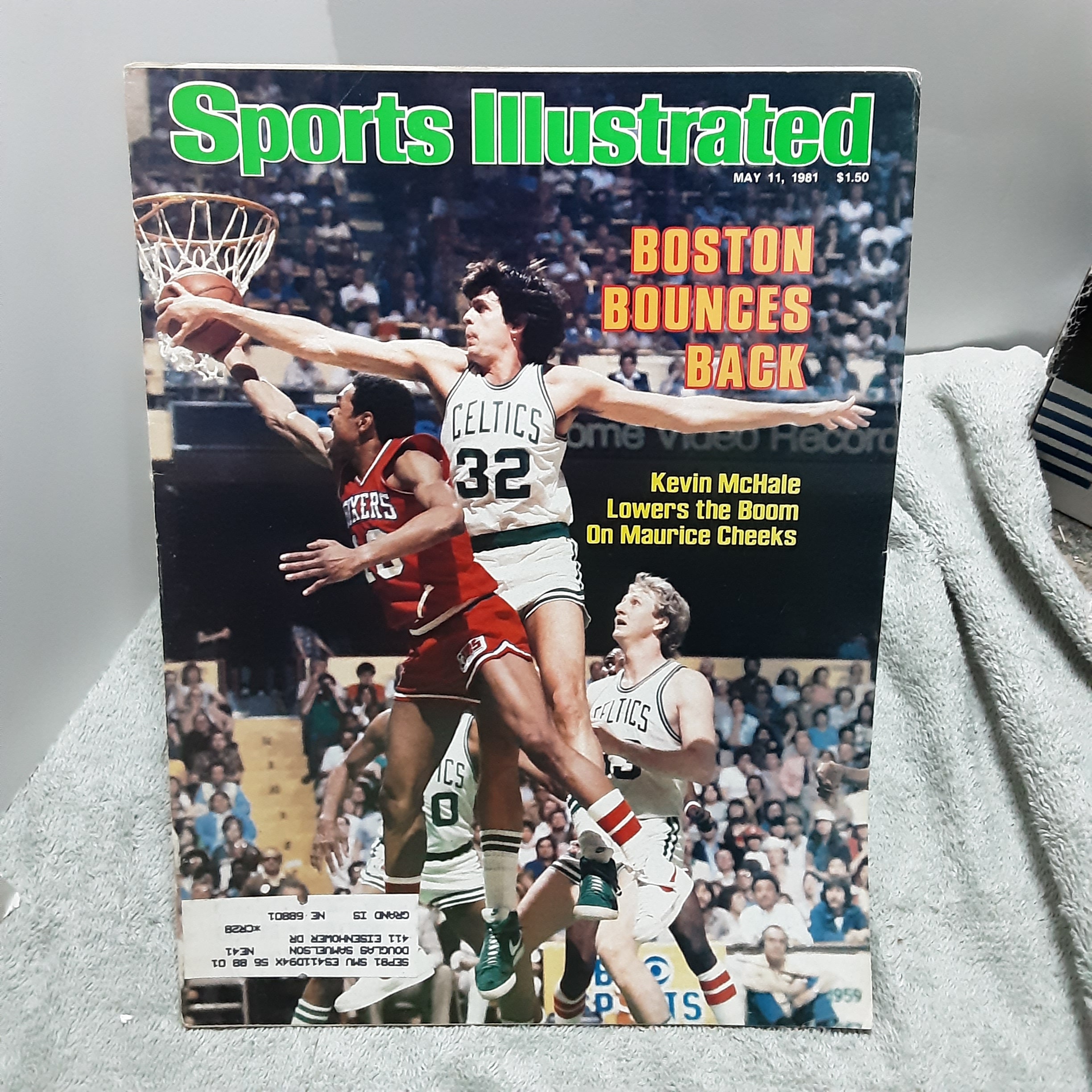 BOSTON Celtics KEVIN McHALE NBA Finals CHAMPS Sports Illustrated